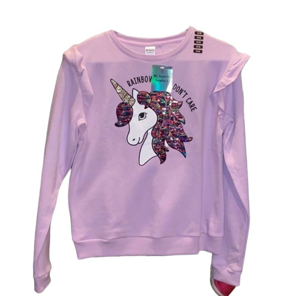 NWT unicorn ruffle sweatshirt size 14/16